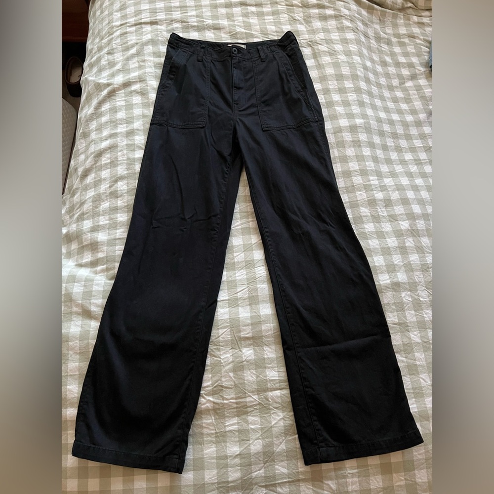 Madewell Tall Low Slung Baggy Utility Pants in Black